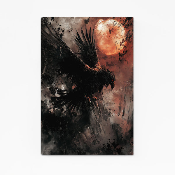 Black Abstract Art Crow
