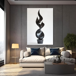 Black Abstract Art Figure