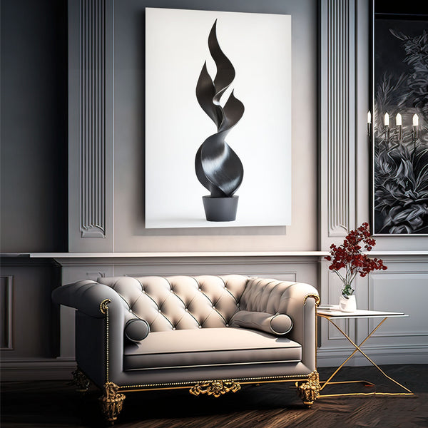 Black Abstract Art Figure