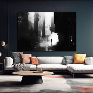 Black Abstract Art Modern