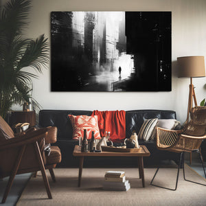 Black Abstract Art Modern