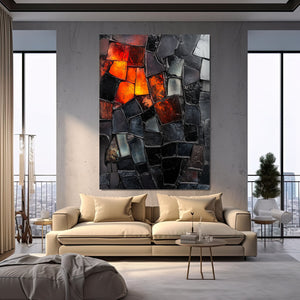 Black Abstract Art Mosaic