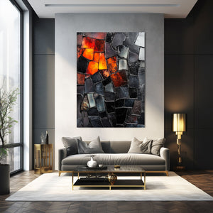 Black Abstract Art Mosaic