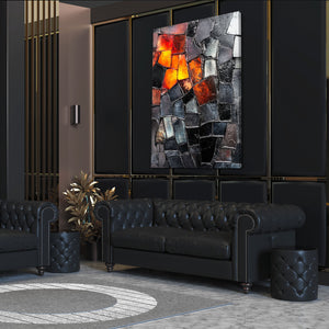 Black Abstract Art Mosaic