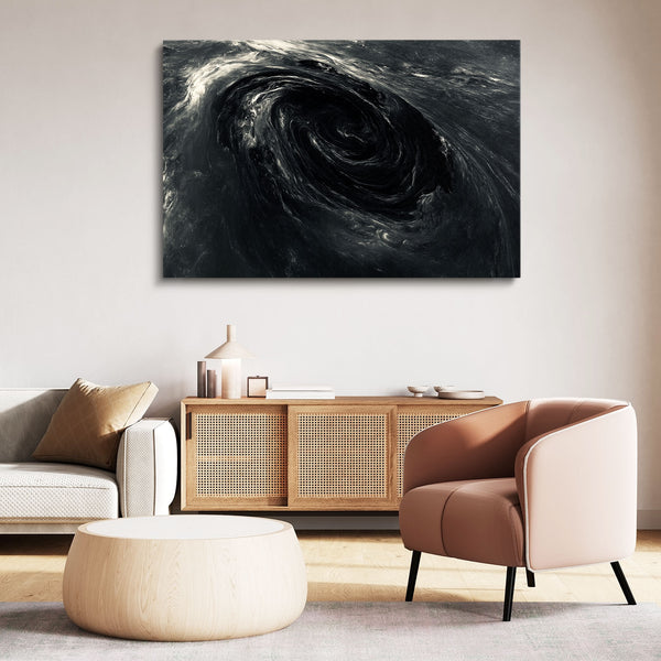 Black Abstract Art Wave