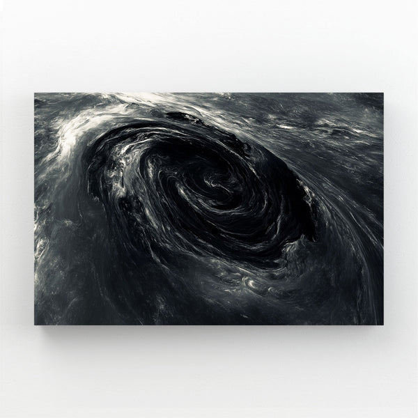 Black Abstract Art Wave