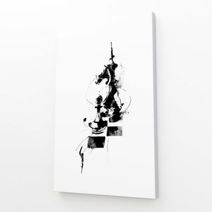 Black Abstract Chess Art