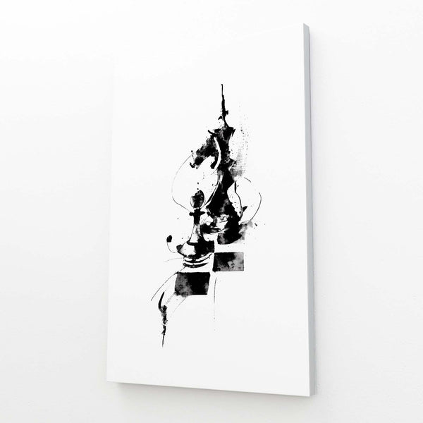 Black Abstract Chess Art