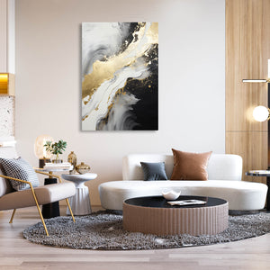 Black and Cream Abstract Wall Art | MusaArtGallery™