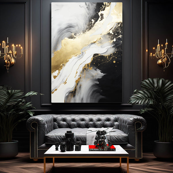 Black and Cream Abstract Wall Art | MusaArtGallery™