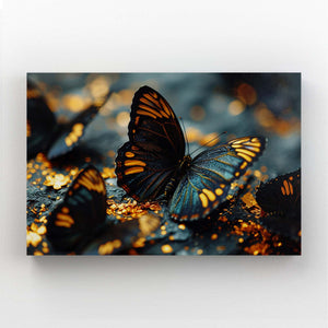Black And Gold Butterfly Wall Art | MusaArtGallery™