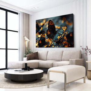 Black And Gold Butterfly Wall Art | MusaArtGallery™