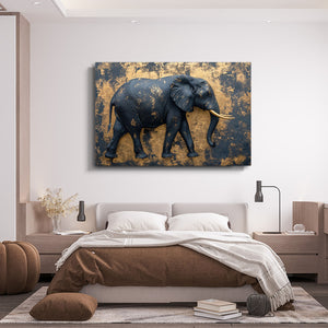 Black And Gold Elephant Wall Art | MusaArtGallery™
