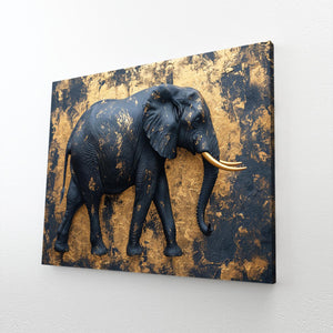 Black And Gold Elephant Wall Art | MusaArtGallery™