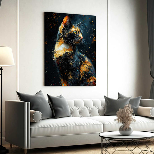 Black and Orange Cat Art | MusaArtGallery™