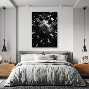 Black and Silver Abstract Wall Art | MusaArtGallery™