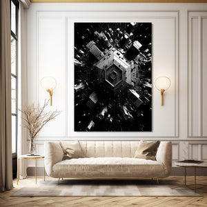 Black and Silver Abstract Wall Art | MusaArtGallery™