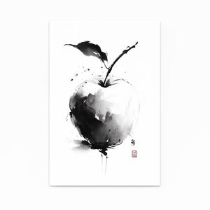 Black And White Apple Art