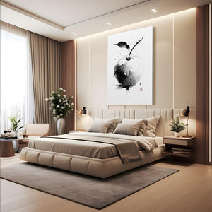 Black And White Apple Art