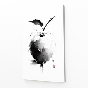 Black And White Apple Art