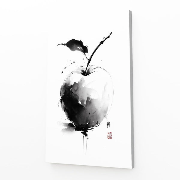 Black And White Apple Art