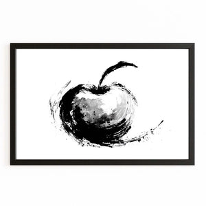 Black And White Apple Wall Art