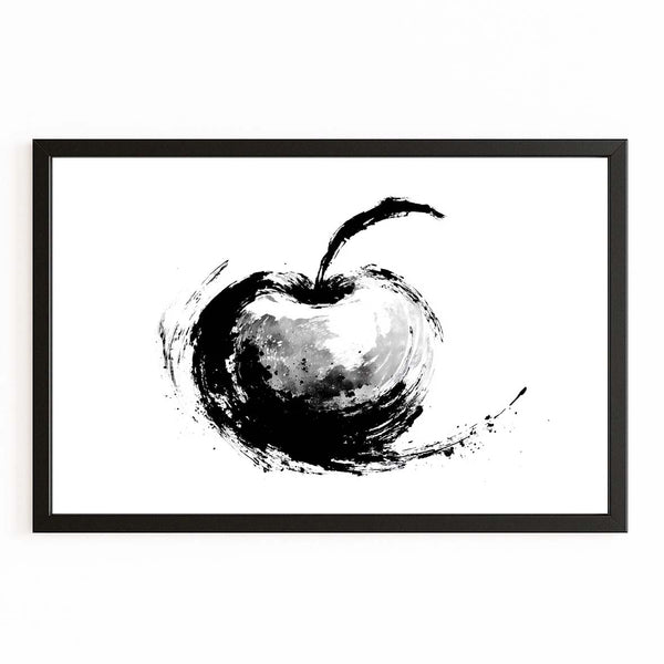 Black And White Apple Wall Art