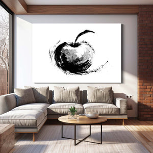 Black And White Apple Wall Art