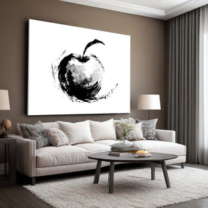 Black And White Apple Wall Art