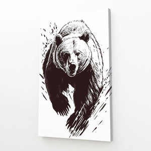 Black And White Bear Print