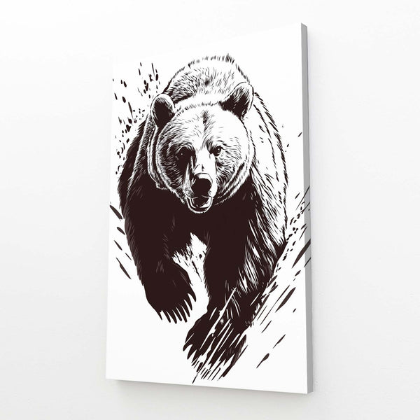 Black And White Bear Print