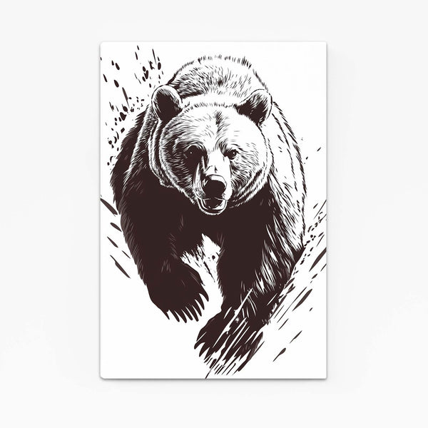 Black And White Bear Print