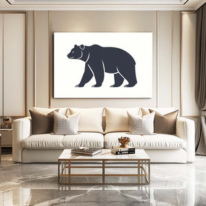 Black And White Bear Wall Art