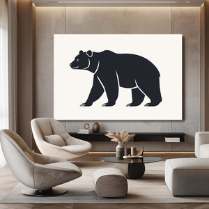 Black And White Bear Wall Art