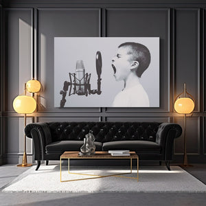 Black and White Boy Art Print | MusaArtGallery™