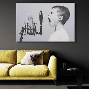 Black and White Boy Art Print | MusaArtGallery™