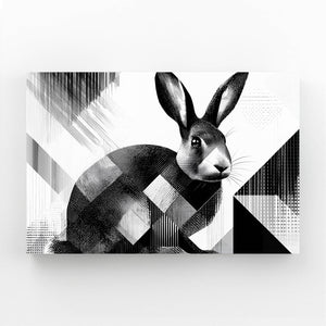 Black And White Bunny Rabbit Wall Art
