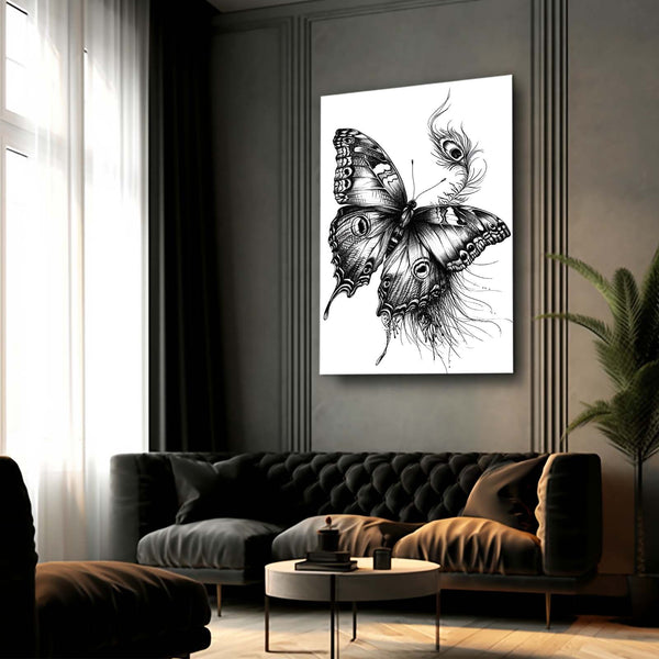 Black And White Butterfly Art Wall | MusaArtGallery™