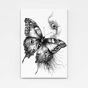 Black And White Butterfly Art Wall | MusaArtGallery™