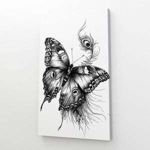 Black And White Butterfly Art Wall | MusaArtGallery™