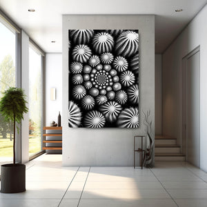 Black And White Cactus Art