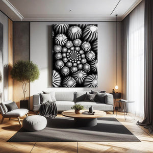 Black And White Cactus Art