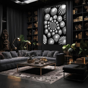 Black And White Cactus Art
