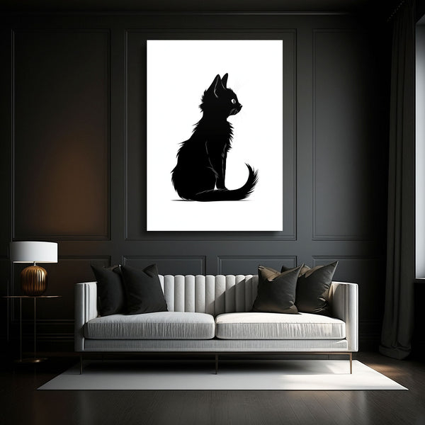 Black and White Cat Wall Art | MusaArtGallery™