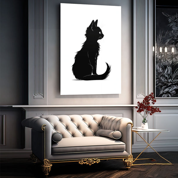 Black and White Cat Wall Art | MusaArtGallery™