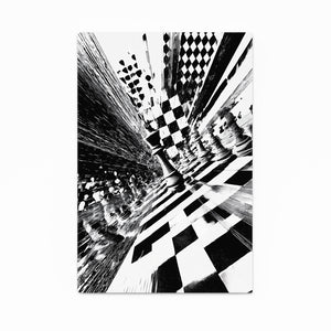 Black And White Chess Board Art