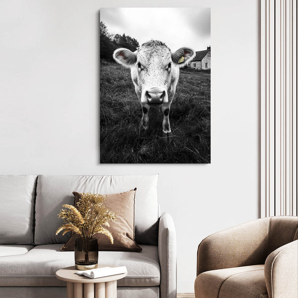 Black And White Cow Print