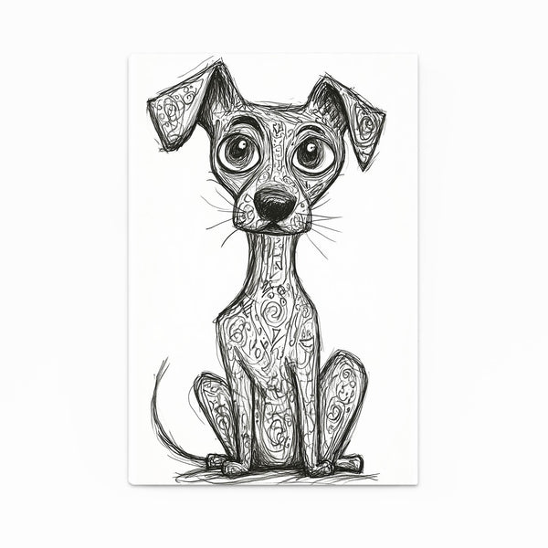 Black And White Dog Artwork
