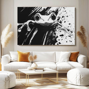 Black And White Frog Art