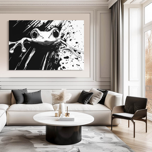Black And White Frog Art